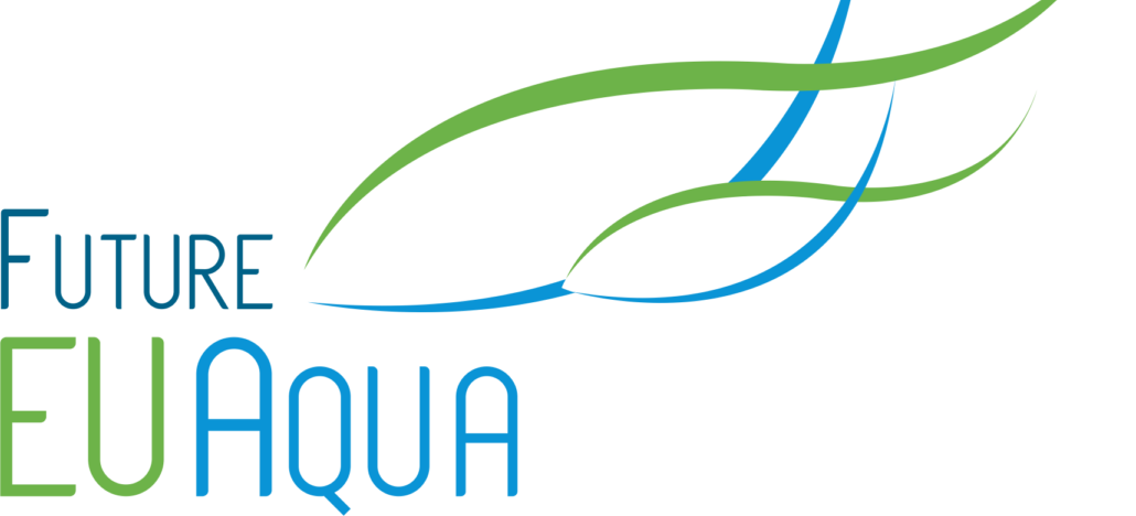 Future EUAqua logo with green and blue leaf shapes